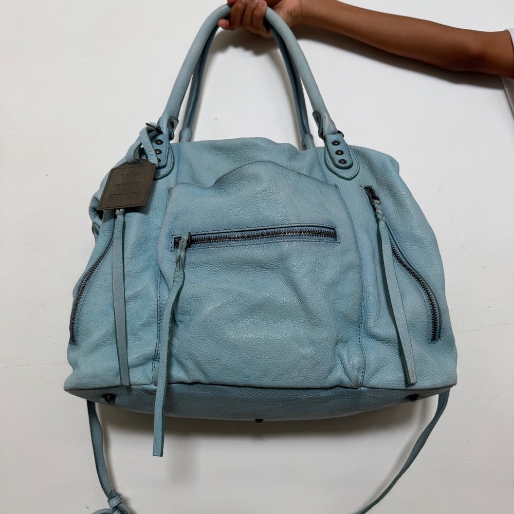 We The Free Emerson Tote Bag in Baby Blue Free People